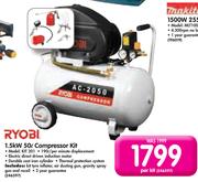 Ryobi 1.5Kw 50Ltr Compressor Kit 201-Per Kit