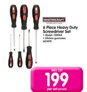Mastercraft 6 Piece Heavy Duty Screwdriver Set J3006A-Per Set