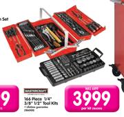 Mastercraft 166 Piece 1/4" 3/8" 1/2" Tool Kits-Per Kit