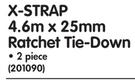 X-Strap 4.6m x25mm Ratchet Tie-Down-Per 2 Piece