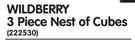 Wildberry 3 Piece Nest Of Cubes