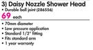 Ellies Daisy Nozzle Shower Head-Each