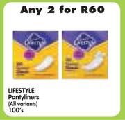 Lifestyle Pantyliners (All Variants)-2x100's pack