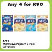 Act II Microwave Popcorn (All Variants)-4x3 Pack