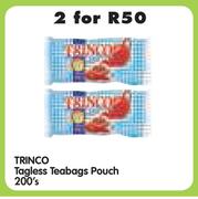 Trinco Tagless Teabags Pouch-2x200's Pack