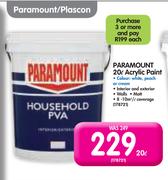 Paramount 20L Acrylic Paint