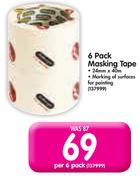 Masking Tape 6 Pack-24mm x 40m Each