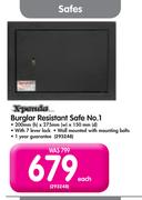 Xpanda Burglar Resistant Safe No.1-200mm(h)x275mm(w)x150mm(d)