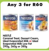 Nestle Caramel Treat, Dessert Cream, Ideal Evaporated Milk Or Ideal Evaporated Milk Low Fat-3x290g, 