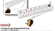 Ellies 12 Way Surge Protected Multi-Plug