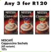 Nescafe Cappuccino Sachets(All Variants)-3x10's Pack