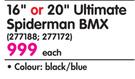 Marvel 16" Or 20" Ultimate Spiderman BMX-Each