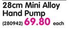 Dr Bike 28Cm Mini Alloy Hand Pump-Each