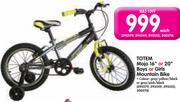 Totem Mojo 16" Or 20" Boys Or Girls Mountain Bike-Each