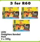 Lion Firelighters Banded Pack-3x2x500g