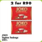 Joko Tagless Teabags-2 x 200's packs