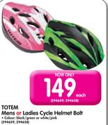 Totem Mens Or Ladies Cycle Helmet Bolt-Each