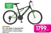 Raleigh 24" Or 26" Alpine 4.1 Mountain Bike-Each