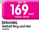 Spalding Netball Ring And Net-Each