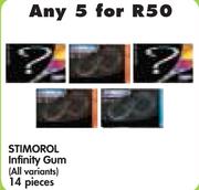 Stimorol Infinity Gum(All Variants)-5x14 Pieces