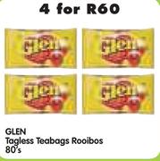 Glen Tagless Teabags Rooibos-4x80's Packs