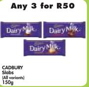 Cadbury Slabs(All Variants)-3x150g