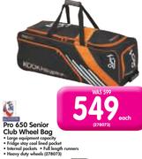 Kookaburra Pro 650 Senior Club Wheel Bag-Each
