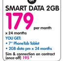 Lenovo 7" PhoneTab Tablet Bundle(3G/16GB)-Smart Data 2GB