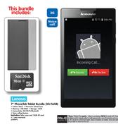 Lenovo 7" PhoneTab Tablet Bundle(3G/16GB)-Smart Data 2GB