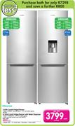 Hisense 359L Combi Fridge/Freezer H359BME & 359L Fridge/Freezer With Water Dispenser H359BME-WD