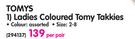 Legend Ladies Coloured Tomy Takkies-Per Pair