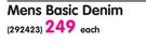 Legend Mens Basic Denim-Each