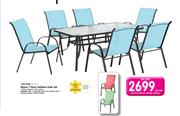Terrace Leisure Manor 7 Piece Textilene Patio Set-Per Set
