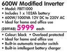 Ellies 600W Modified Interver FBIT1000