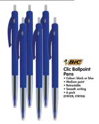BIC Clic Ballpoint pens-5x6's Packs
