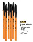 BIC Orange Ballpoint Pens-5x6's packs