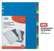 ARO Polypropylene File Dividers A ToZ-5packs