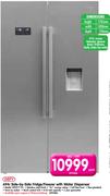Defy 694L Side-By-Side Fridge/Freezer With Water Dispenser DFF417-V2