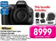 Nikon D5200 DSLR Twin Lens Camera Bundle-Per Bundle