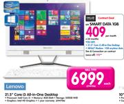 Lenovo 21.5" Core i3 All-In-One Desktop-On Smart Data 1GB