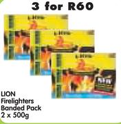 Lion Firelighters Banded Pack-3x2x500g