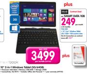 Nextbook 10" 2-In-1 Windows Tablet 3G/64GB-On Smart Data 1GB
