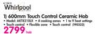 Whirlpool 600mm Touch Control Ceramic Hob AKT8210LX