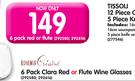 Bohemia Cristal 6-Pack Clara Red Or Flute Wine Glasses