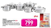 Tissoli 12-Piece Cookware Set Plus 5-Piece Knife Set-Per Set