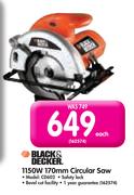 Black & Decker 1150W 170mm Circular Saw CD602