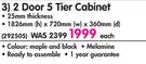 Sahara 2 Door 5 Tier Cabinet-Each