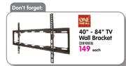 40-84" TV Wall Bracket-Each