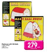 Playhouse With 100 Balls-Each