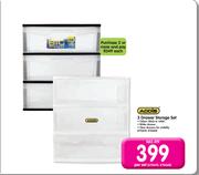 Addis 3 Drawer Storage Set-Per Set